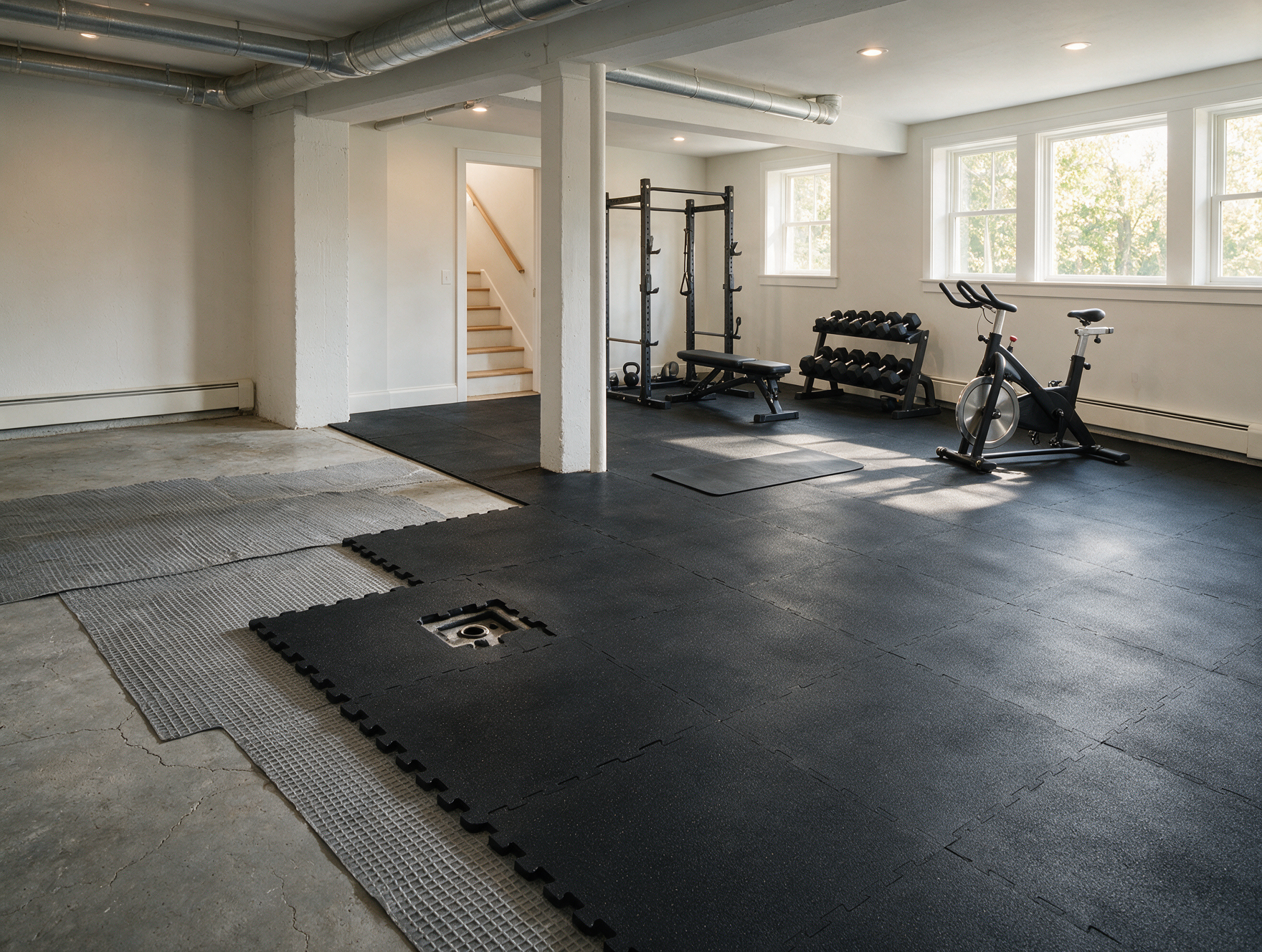 Selecting the Right Flooring for a Basement Home Gym in South Jersey